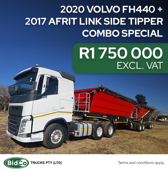 2020 Volvo FH440 + 2017 Afrit Link Side Tipper Combo